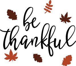 Be Thankful SVG
