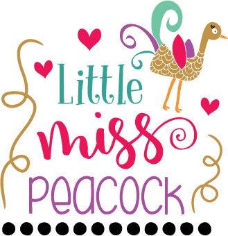 Little Miss Peacock SVG