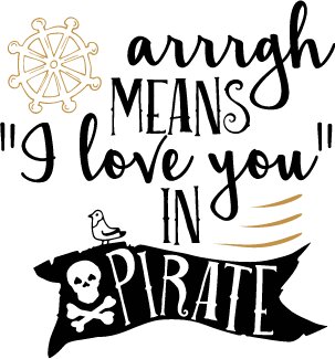 I Love You In Pirate SVG