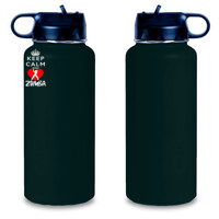 Keep Calm and Zumba! Engraved 25 oz Aluminum Water Bottle - Engraved 25 oz Aluminum Water Bottle